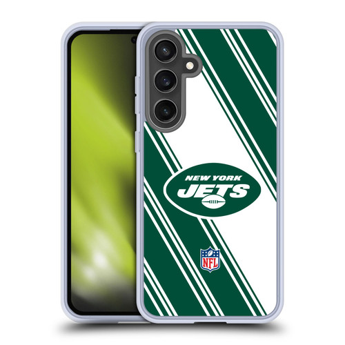 NFL New York Jets Artwork Stripes Soft Gel Case for Samsung Galaxy S24 FE