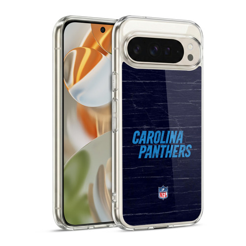 NFL Carolina Panthers Logo Distressed Look Soft Gel Case for Google Pixel 9 / Pixel 9 Pro