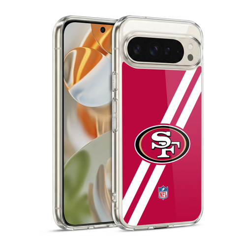 NFL San Francisco 49Ers Logo Stripes Soft Gel Case for Google Pixel 9 / Pixel 9 Pro
