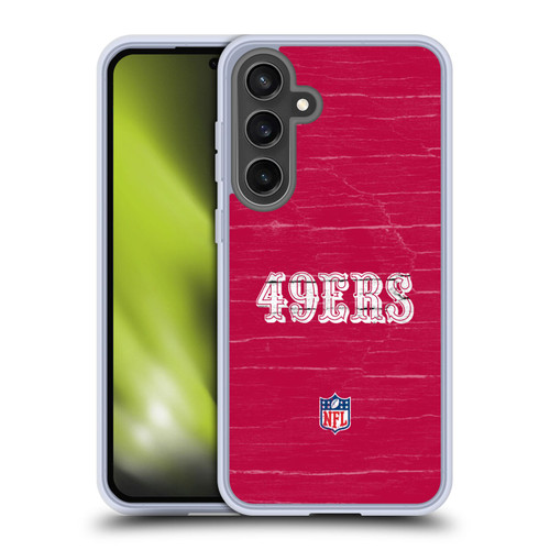NFL San Francisco 49Ers Logo Distressed Look Soft Gel Case for Samsung Galaxy S24 FE
