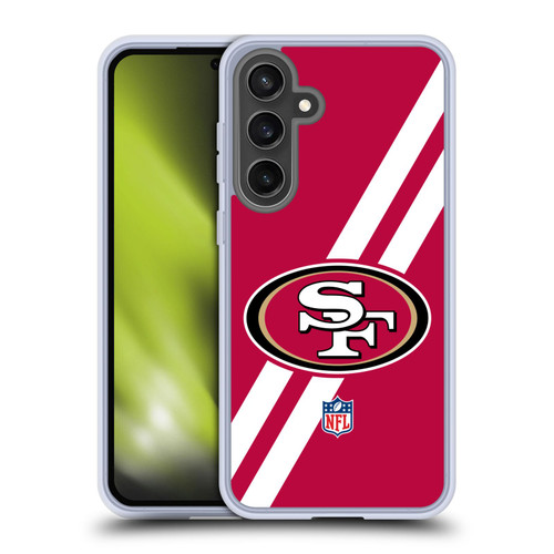 NFL San Francisco 49Ers Logo Stripes Soft Gel Case for Samsung Galaxy S24 FE