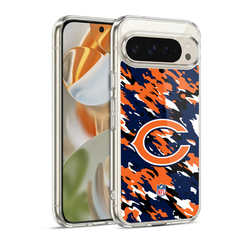 NFL Chicago Bears Logo Camou Soft Gel Case for Google Pixel 9 / Pixel 9 Pro