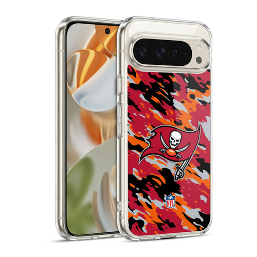 NFL Tampa Bay Buccaneers Logo Camou Soft Gel Case for Google Pixel 9 / Pixel 9 Pro