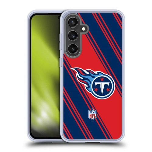 NFL Tennessee Titans Artwork Stripes Soft Gel Case for Samsung Galaxy S24 FE