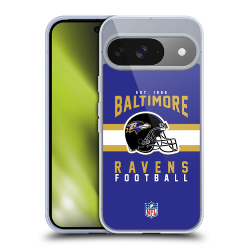 NFL Baltimore Ravens Graphics Helmet Typography Soft Gel Case for Google Pixel 9 / Pixel 9 Pro