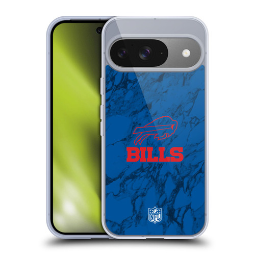 NFL Buffalo Bills Graphics Coloured Marble Soft Gel Case for Google Pixel 9 / Pixel 9 Pro