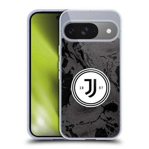 Juventus Football Club Art Monochrome Marble Logo Soft Gel Case for Google Pixel 9 / Pixel 9 Pro