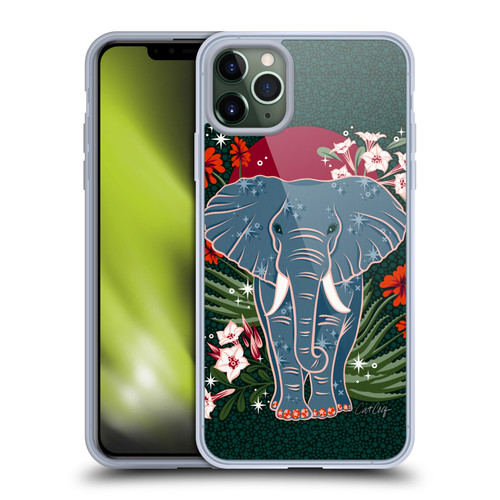 Cat Coquillette Tropical Wildlife Elephant And Aloe Soft Gel Case for Apple iPhone 11 Pro Max