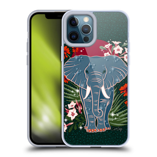 Cat Coquillette Tropical Wildlife Elephant And Aloe Soft Gel Case for Apple iPhone 12 Pro Max