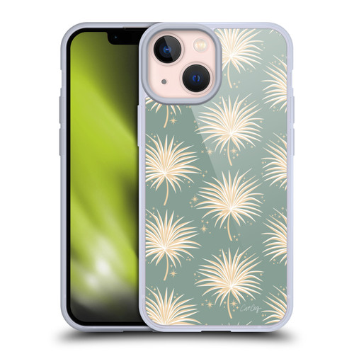 Cat Coquillette Tropical Wildlife Fan Palm Sparkles Soft Gel Case for Apple iPhone 13 Mini