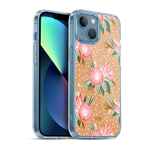 Cat Coquillette Tropical Wildlife Protea Bloom Soft Gel Case for Apple iPhone 13 Mini & MagSafe