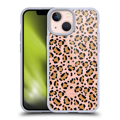 Cat Coquillette Tropical Wildlife Sparkly Leopard Print Soft Gel Case for Apple iPhone 13 Mini