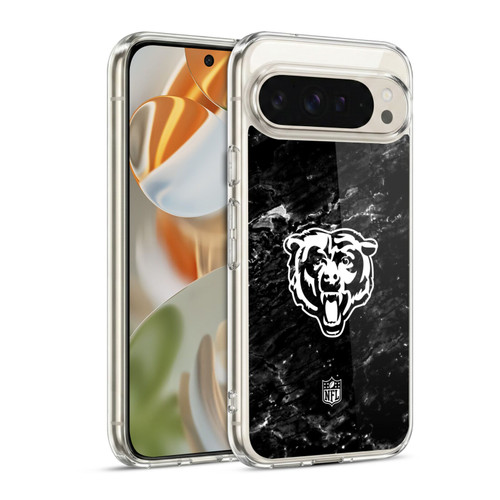 NFL Chicago Bears Artwork Marble Soft Gel Case for Google Pixel 9 / Pixel 9 Pro