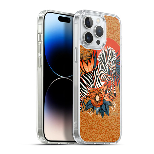 Cat Coquillette Tropical Wildlife Zebra Leap Soft Gel Case for Apple iPhone 13 Pro Max & MagSafe