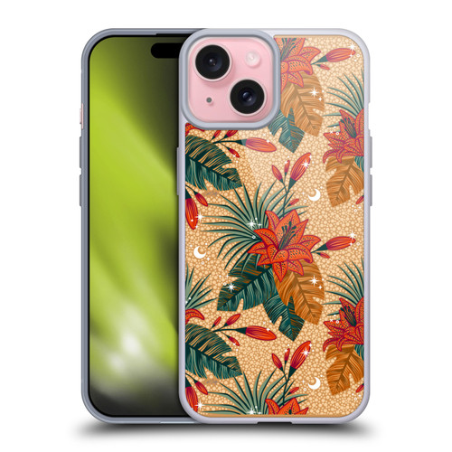 Cat Coquillette Tropical Wildlife Lily Soft Gel Case for Apple iPhone 15