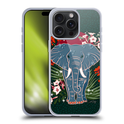 Cat Coquillette Tropical Wildlife Elephant And Aloe Soft Gel Case for Apple iPhone 15 Pro Max