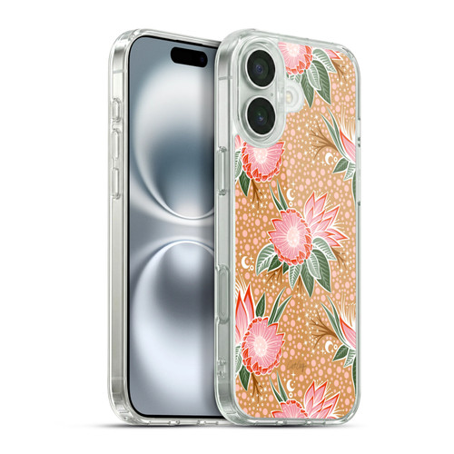 Cat Coquillette Tropical Wildlife Protea Bloom Soft Gel Case for Apple iPhone 16 Plus & MagSafe