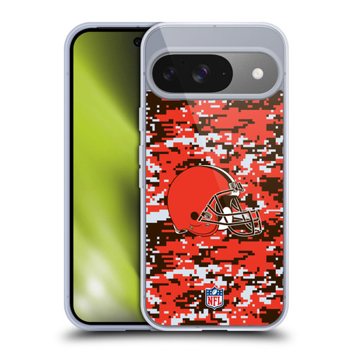 NFL Cleveland Browns Graphics Digital Camouflage Soft Gel Case for Google Pixel 9 / Pixel 9 Pro