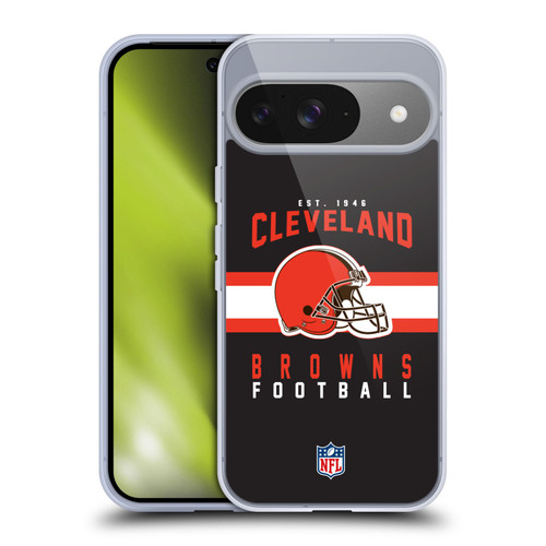 NFL Cleveland Browns Graphics Helmet Typography Soft Gel Case for Google Pixel 9 / Pixel 9 Pro