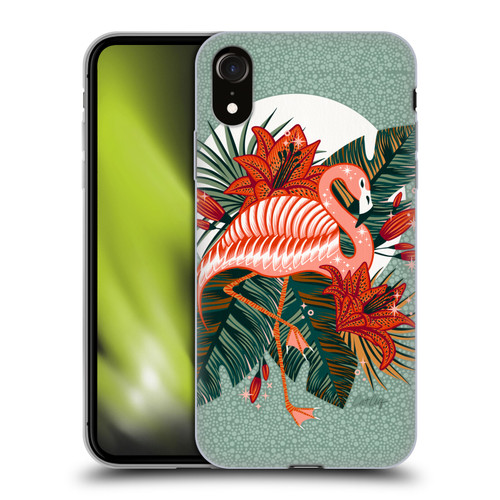Cat Coquillette Tropical Wildlife Flamingo And Lilies Soft Gel Case for Apple iPhone XR