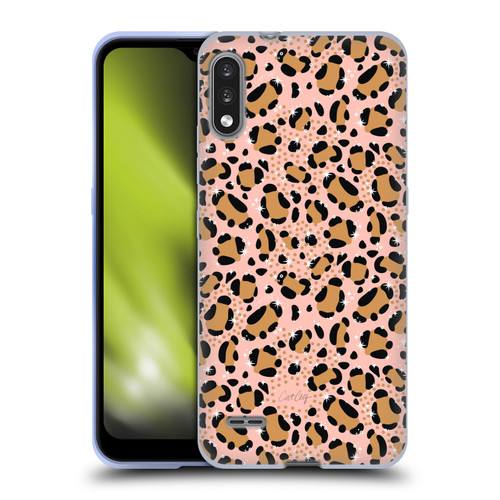 Cat Coquillette Tropical Wildlife Sparkly Leopard Print Soft Gel Case for LG K22