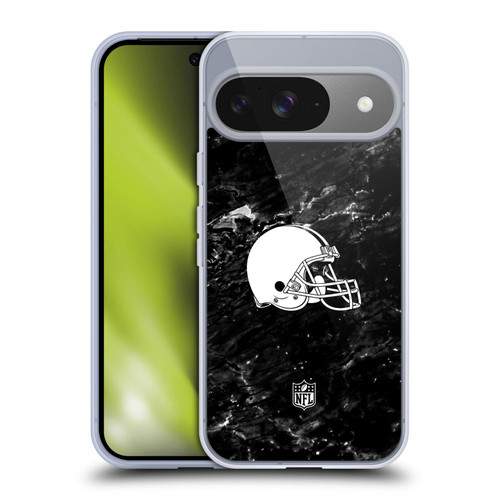 NFL Cleveland Browns Artwork Marble Soft Gel Case for Google Pixel 9 / Pixel 9 Pro
