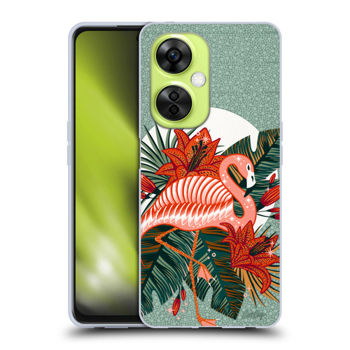 Cat Coquillette Tropical Wildlife Flamingo And Lilies Soft Gel Case for OnePlus Nord CE 3 Lite 5G