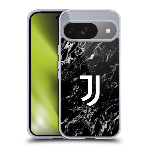 Juventus Football Club Marble Black Soft Gel Case for Google Pixel 9 / Pixel 9 Pro