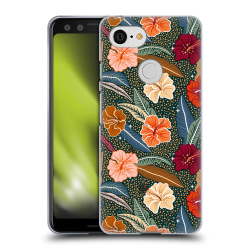 Cat Coquillette Tropical Wildlife African Hibiscus Soft Gel Case for Google Pixel 3