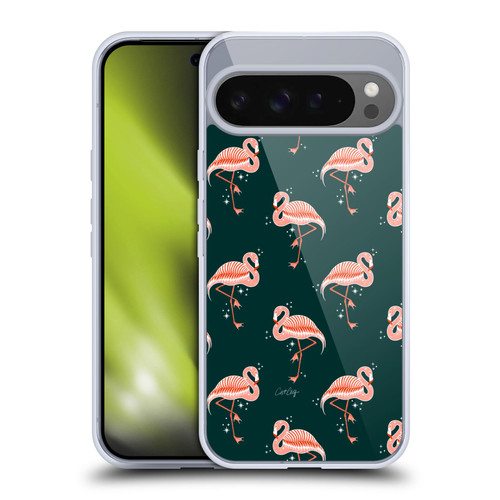 Cat Coquillette Tropical Wildlife Flamingo Sparkles Soft Gel Case for Google Pixel 9 Pro XL
