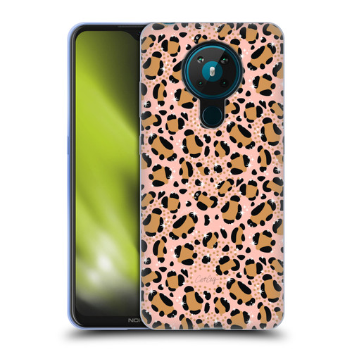 Cat Coquillette Tropical Wildlife Sparkly Leopard Print Soft Gel Case for Nokia 5.3