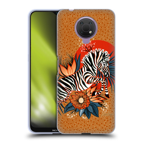 Cat Coquillette Tropical Wildlife Zebra Leap Soft Gel Case for Nokia G10