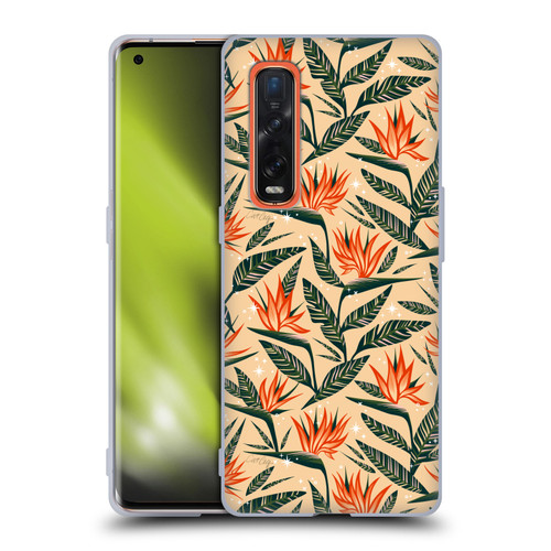 Cat Coquillette Tropical Wildlife Bird Of Paradise Soft Gel Case for OPPO Find X2 Pro 5G