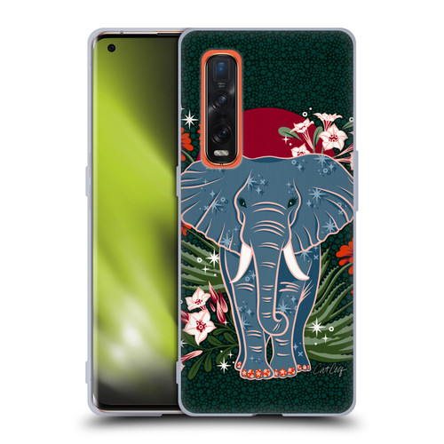 Cat Coquillette Tropical Wildlife Elephant And Aloe Soft Gel Case for OPPO Find X2 Pro 5G