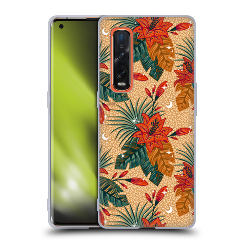 Cat Coquillette Tropical Wildlife Lily Soft Gel Case for OPPO Find X2 Pro 5G