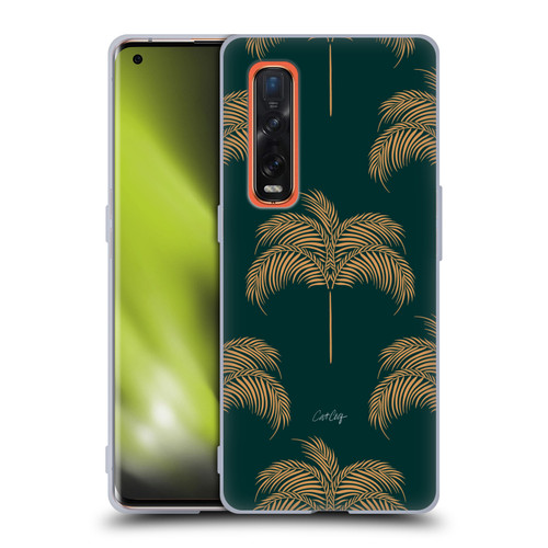Cat Coquillette Tropical Wildlife Palm Tree Oasis Soft Gel Case for OPPO Find X2 Pro 5G