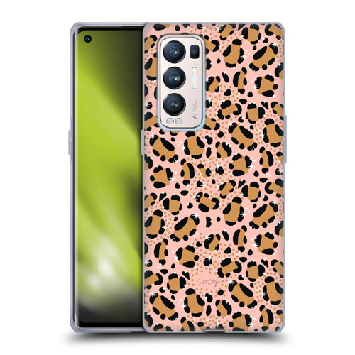 Cat Coquillette Tropical Wildlife Sparkly Leopard Print Soft Gel Case for OPPO Find X3 Neo / Reno5 Pro+ 5G