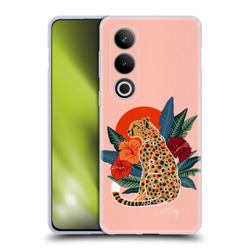 Cat Coquillette Tropical Wildlife Cheetah And Hibiscus Soft Gel Case for OPPO OnePlus Ace 3V 5G