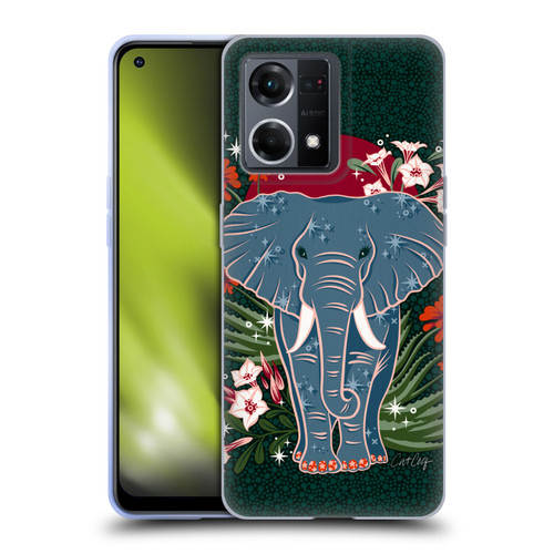 Cat Coquillette Tropical Wildlife Elephant And Aloe Soft Gel Case for OPPO Reno8 4G