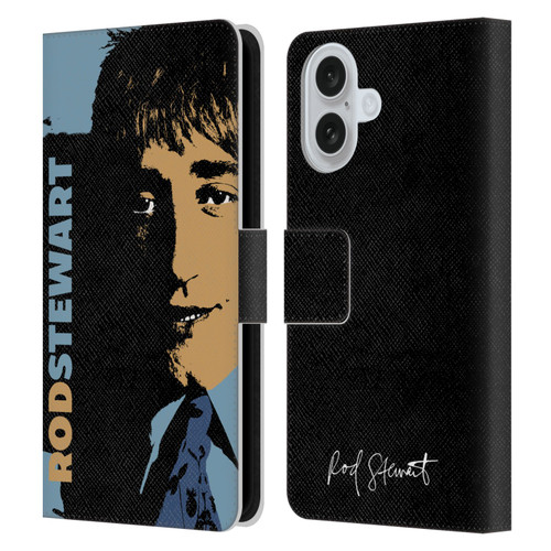 Rod Stewart Art Yesterday Retro Leather Book Wallet Case Cover For Apple iPhone 16
