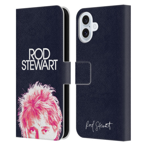 Rod Stewart Art Neon Leather Book Wallet Case Cover For Apple iPhone 16 Plus