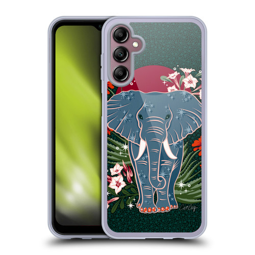 Cat Coquillette Tropical Wildlife Elephant And Aloe Soft Gel Case for Samsung Galaxy A14 5G
