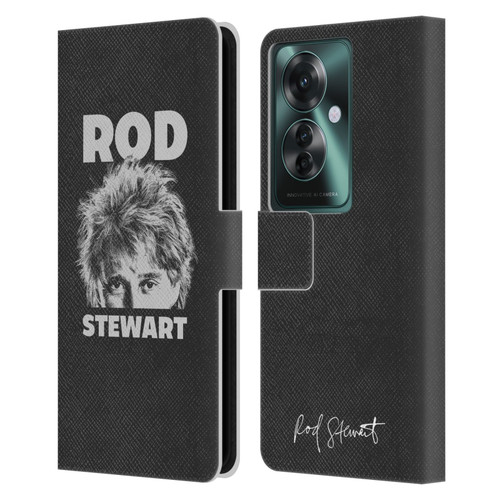 Rod Stewart Art Black And White Leather Book Wallet Case Cover For OPPO Reno11 F 5G / F25 Pro 5G