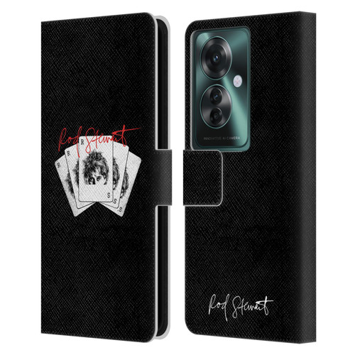 Rod Stewart Art Poker Hand Leather Book Wallet Case Cover For OPPO Reno11 F 5G / F25 Pro 5G
