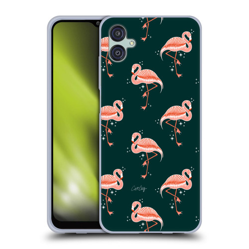 Cat Coquillette Tropical Wildlife Flamingo Sparkles Soft Gel Case for Samsung Galaxy M04 5G / A04e