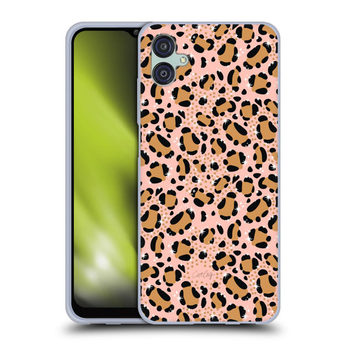 Cat Coquillette Tropical Wildlife Sparkly Leopard Print Soft Gel Case for Samsung Galaxy M04 5G / A04e