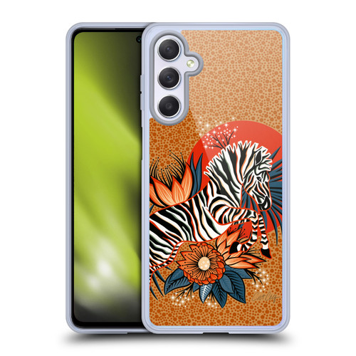 Cat Coquillette Tropical Wildlife Zebra Leap Soft Gel Case for Samsung Galaxy M54 5G