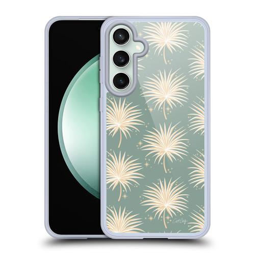 Cat Coquillette Tropical Wildlife Fan Palm Sparkles Soft Gel Case for Samsung Galaxy S23 FE 5G