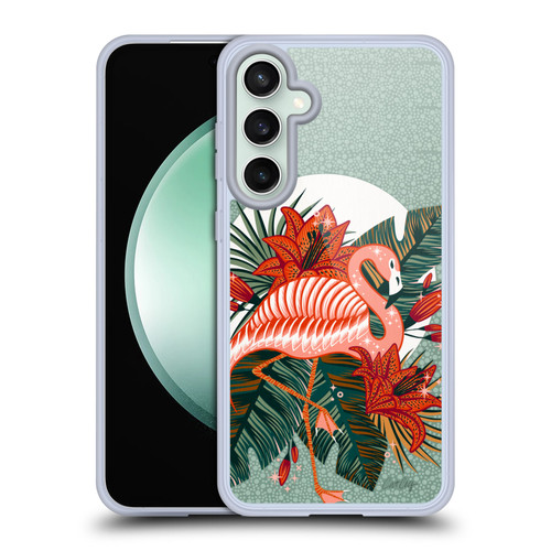 Cat Coquillette Tropical Wildlife Flamingo And Lilies Soft Gel Case for Samsung Galaxy S23 FE 5G