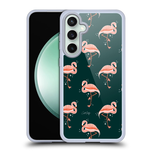 Cat Coquillette Tropical Wildlife Flamingo Sparkles Soft Gel Case for Samsung Galaxy S23 FE 5G